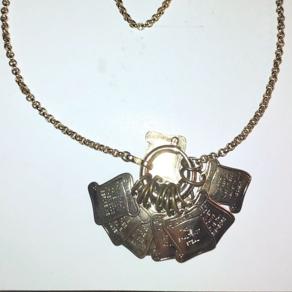 The Ten Commandments Gold Scrolls Charms Necklace - Picture 4 of 16